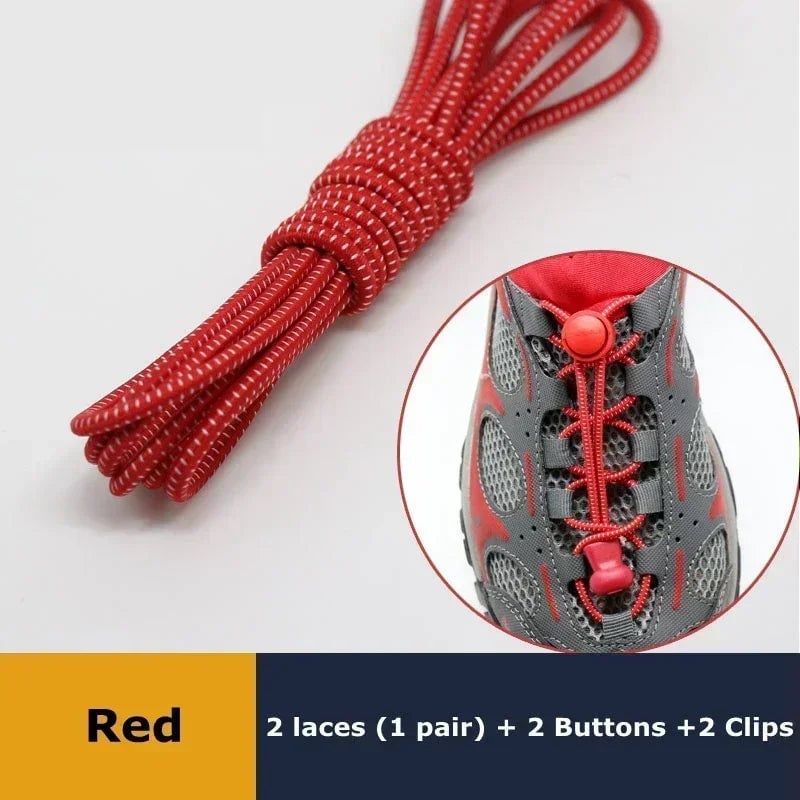 Elastic No Tie Shoelaces with Lock - Stretching Sneaker Hiking