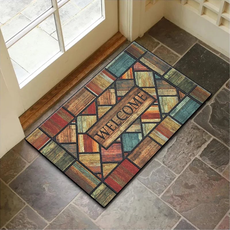 Diatom Mud Non-Slip Door Mat - Super Absorbent Geometric Bathroom Rug