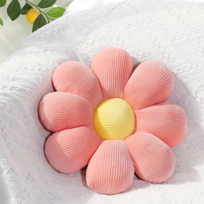 Sunflower Daisy Plush Cushion - Office Chair Mat & Floor Pillow