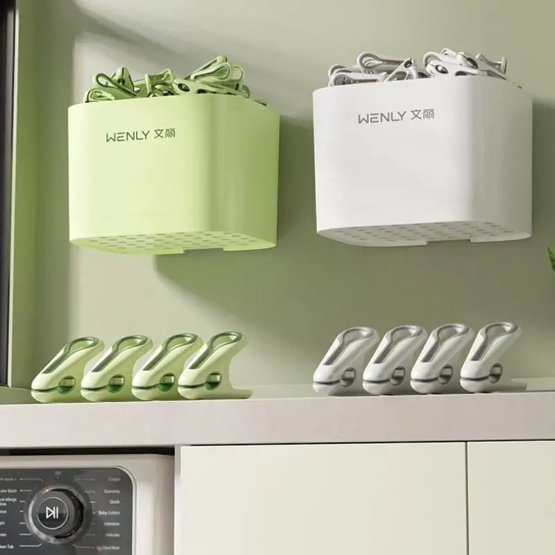 24/36-Piece Plastic Clothes Pins with Storage Basket - Laundry Pegs