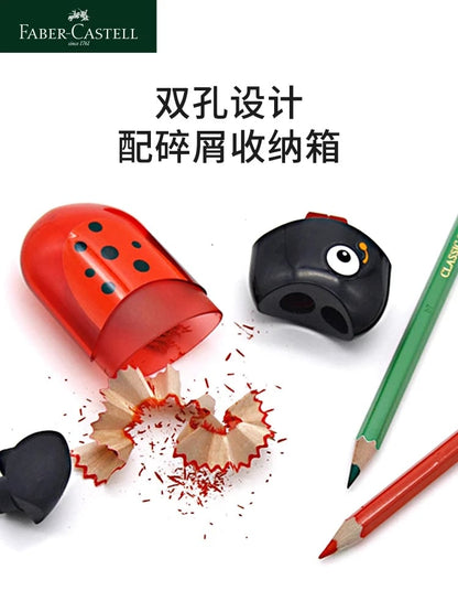 Faber Castell Double Hole Pencil Sharpener with Eraser Animal Design