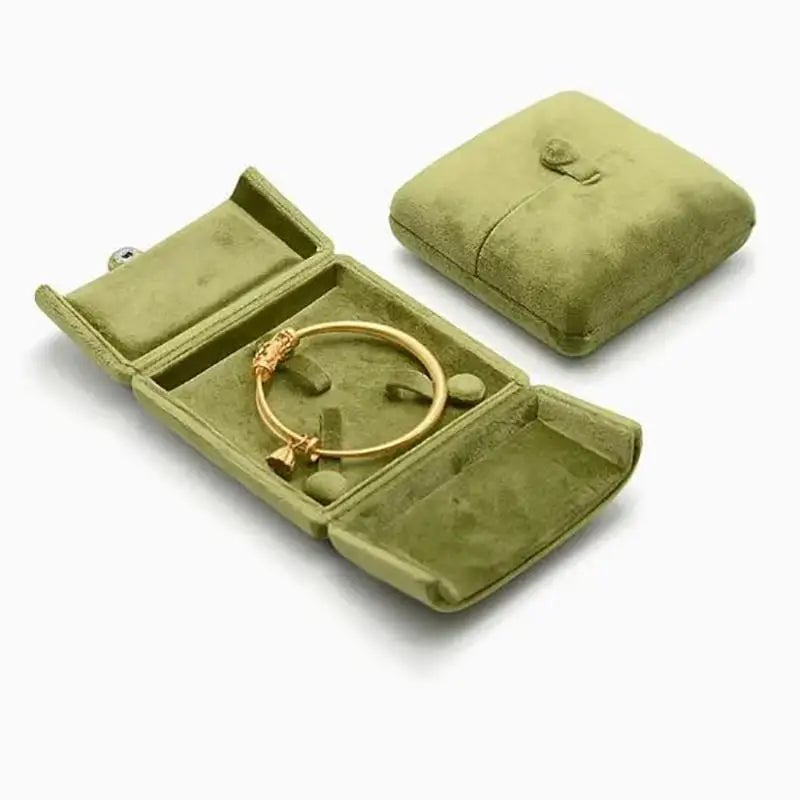 Luxury Corduroy Wedding Ring Box - Jewelry Storage for Rings Earrings