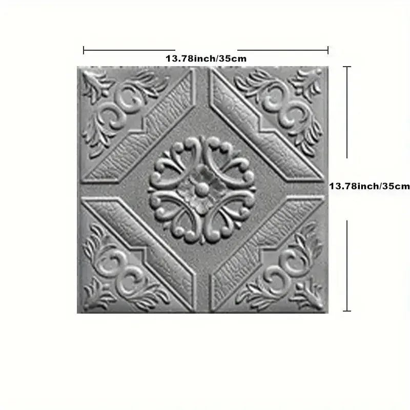 3D Self Adhesive Waterproof Ceiling Wallpaper 35x35cm Tiles 5-10pcs