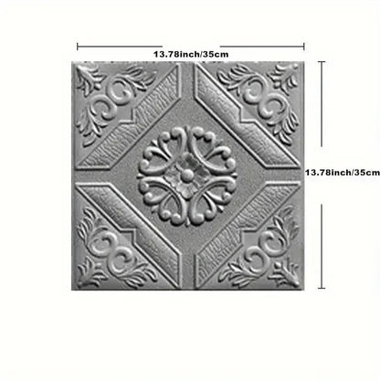 3D Self Adhesive Waterproof Ceiling Wallpaper 35x35cm Tiles 5-10pcs