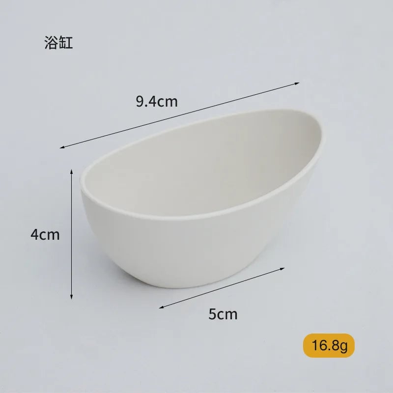 1/12 Scale Dollhouse Bathroom Set - Washbasin Tub Toilet Miniature