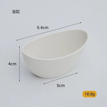 1/12 Scale Dollhouse Bathroom Set - Washbasin Tub Toilet Miniature