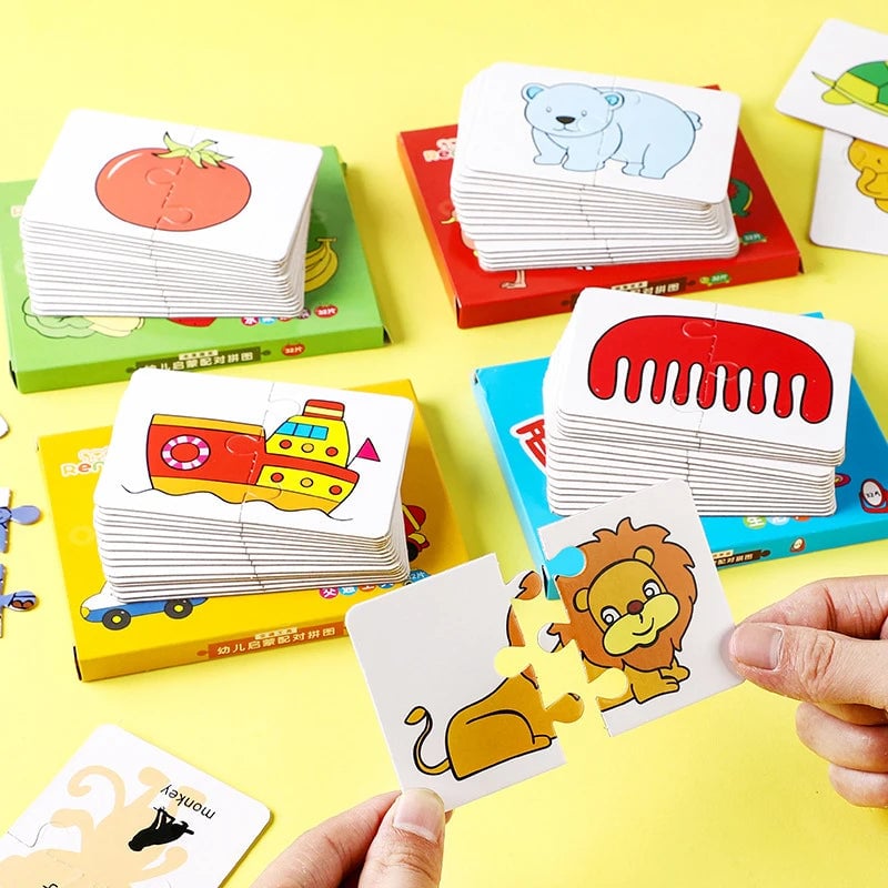 Montessori Learning Cards - Cognitive Development Educational Puzzles
