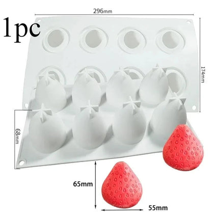 Silicone Mousse Cake Mold - Multi-Fruit Design Baking Tool