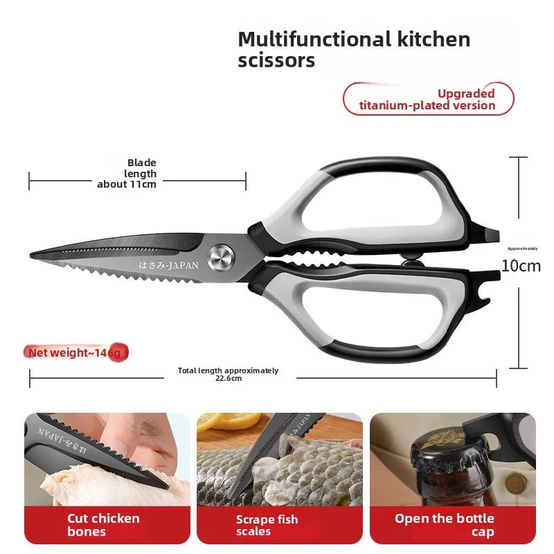 Stainless Steel Kitchen Scissors All Purpose Cooking Shears Meat Fish