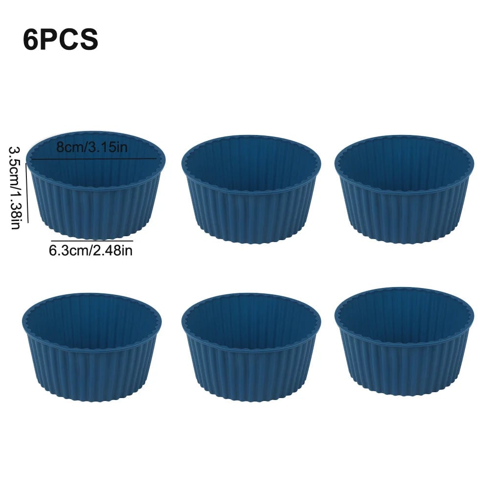 Silicone Air Fryer Cake Mold - Reusable Oven Baking Bowl Pudding