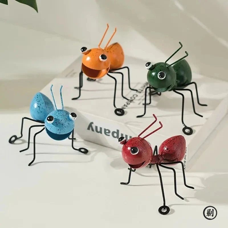 3D Metal Ant Garden Sculpture Wall Fence Hanging Outdoor Decoration