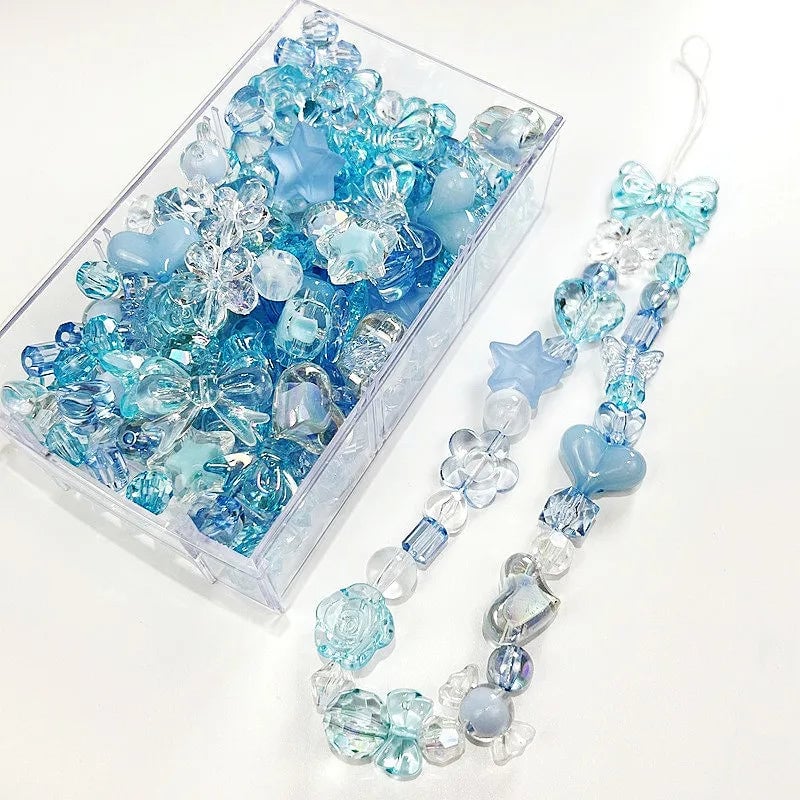 Acrylic Beads 10/30g Heart Bow Flower 8 Styles DIY Jewelry Making