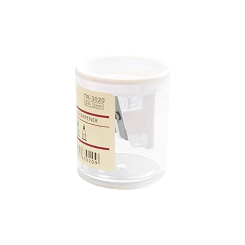 Clear Round Portable Dual Hole Pencil Sharpener for Students