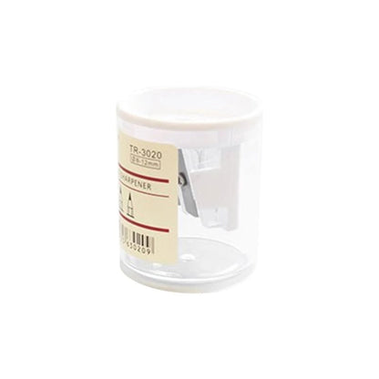Clear Round Portable Dual Hole Pencil Sharpener for Students