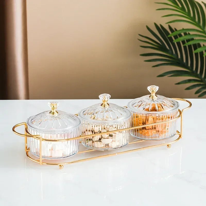 Glass Serving Bowl with Lid - Multi-Purpose Party Platter
