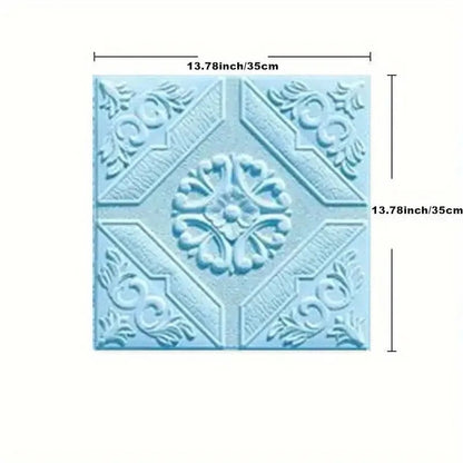 3D Self Adhesive Waterproof Ceiling Wallpaper 35x35cm Tiles 5-10pcs