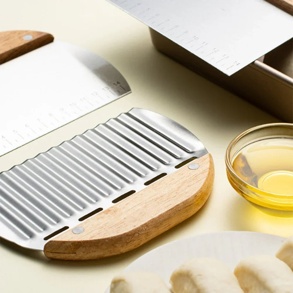 Stainless Steel Pastry Cutters Noodle Knife Cake Scraper Set
