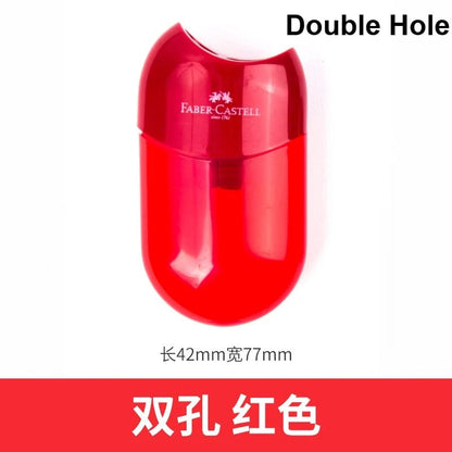 Faber Castell Double Hole Pencil Sharpener with Eraser Animal Design