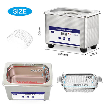 40kHz Ultrasonic Cleaner for Jewelry & Glasses - Professional Grade