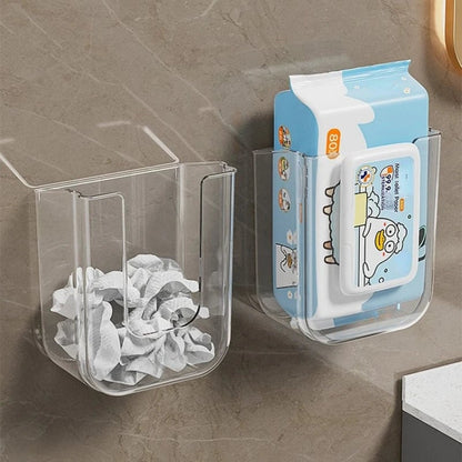 Wall-Mounted Punch-Free Wet Wipe Dispenser Storage Box Kitchen Bath