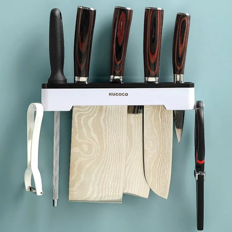Wall Mounted Knife Holder Multifunctional Kitchen Cutlery Storage