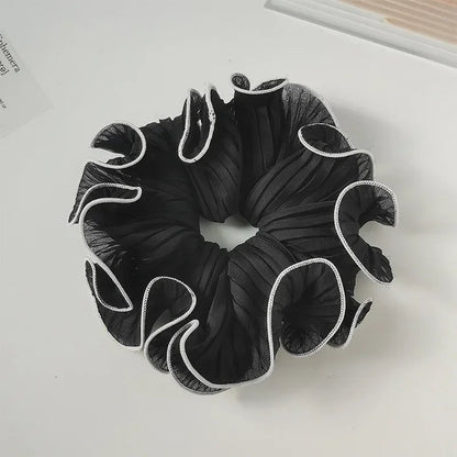 Oversized Korean Retro Chiffon Scrunchie Hair Band Fashion Accessory