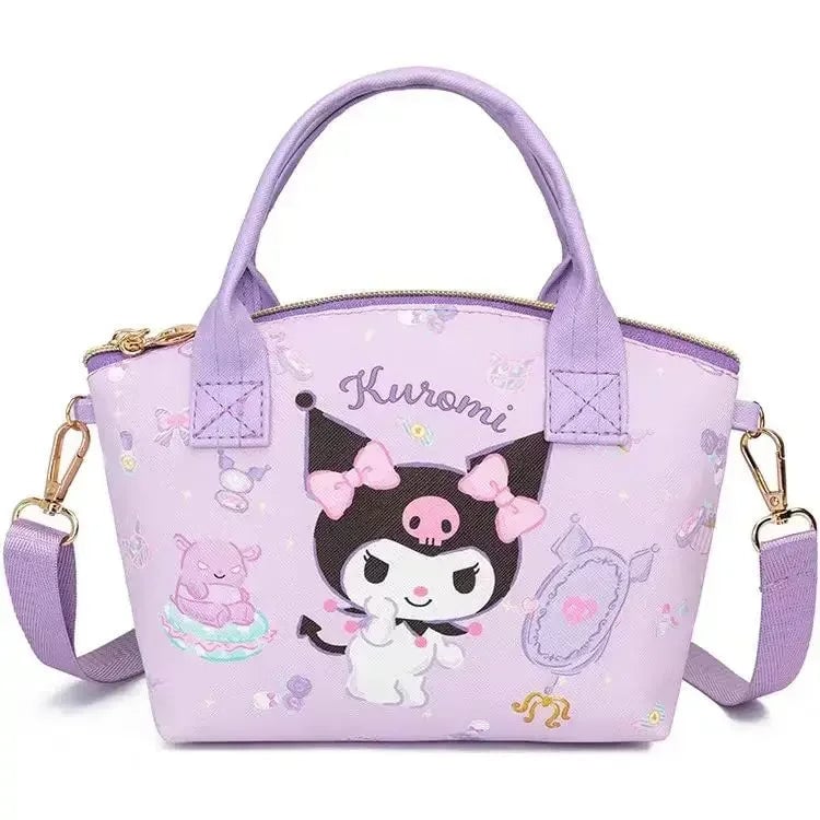 Hello Kitty Large Capacity PU Leather Crossbody Cosmetic Bag