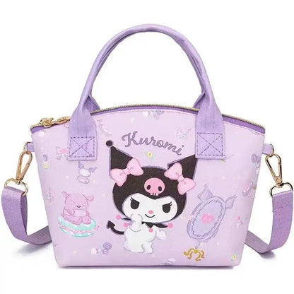 Hello Kitty Large Capacity PU Leather Crossbody Cosmetic Bag