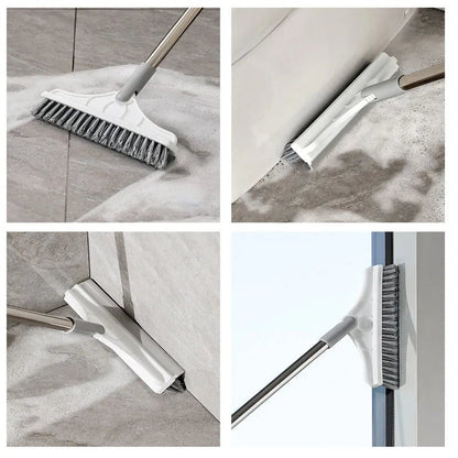 Long Handle Bathroom Floor Brush - Tile Grout & Seam Cleaning Tool