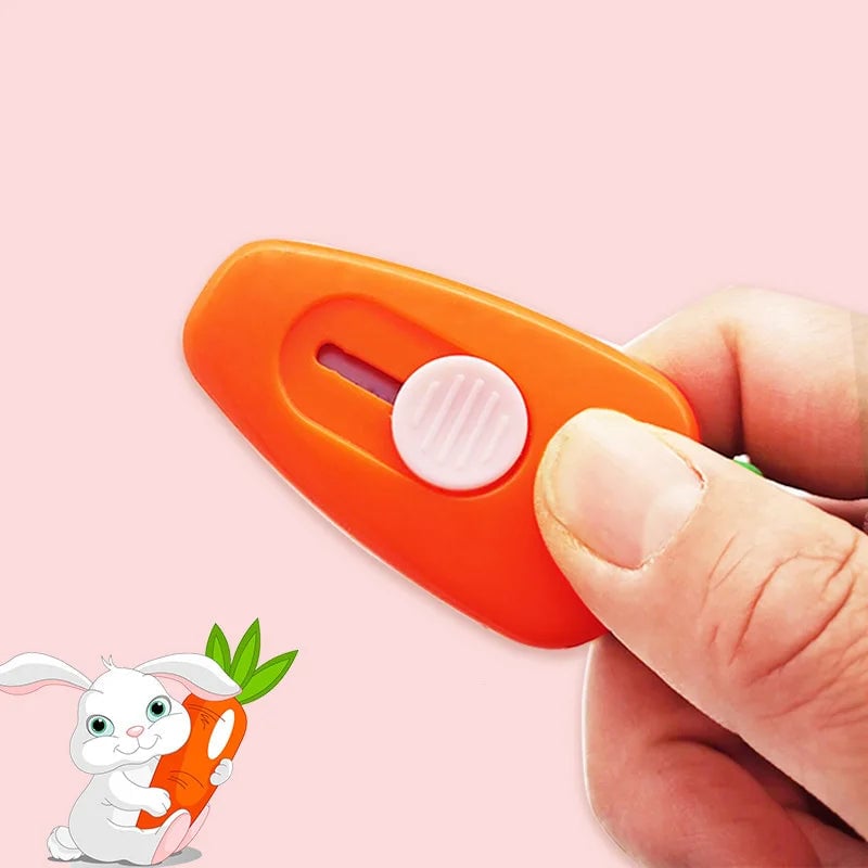 Kawaii Mini Carrot Utility Knife - Compact Box Cutter for Crafts