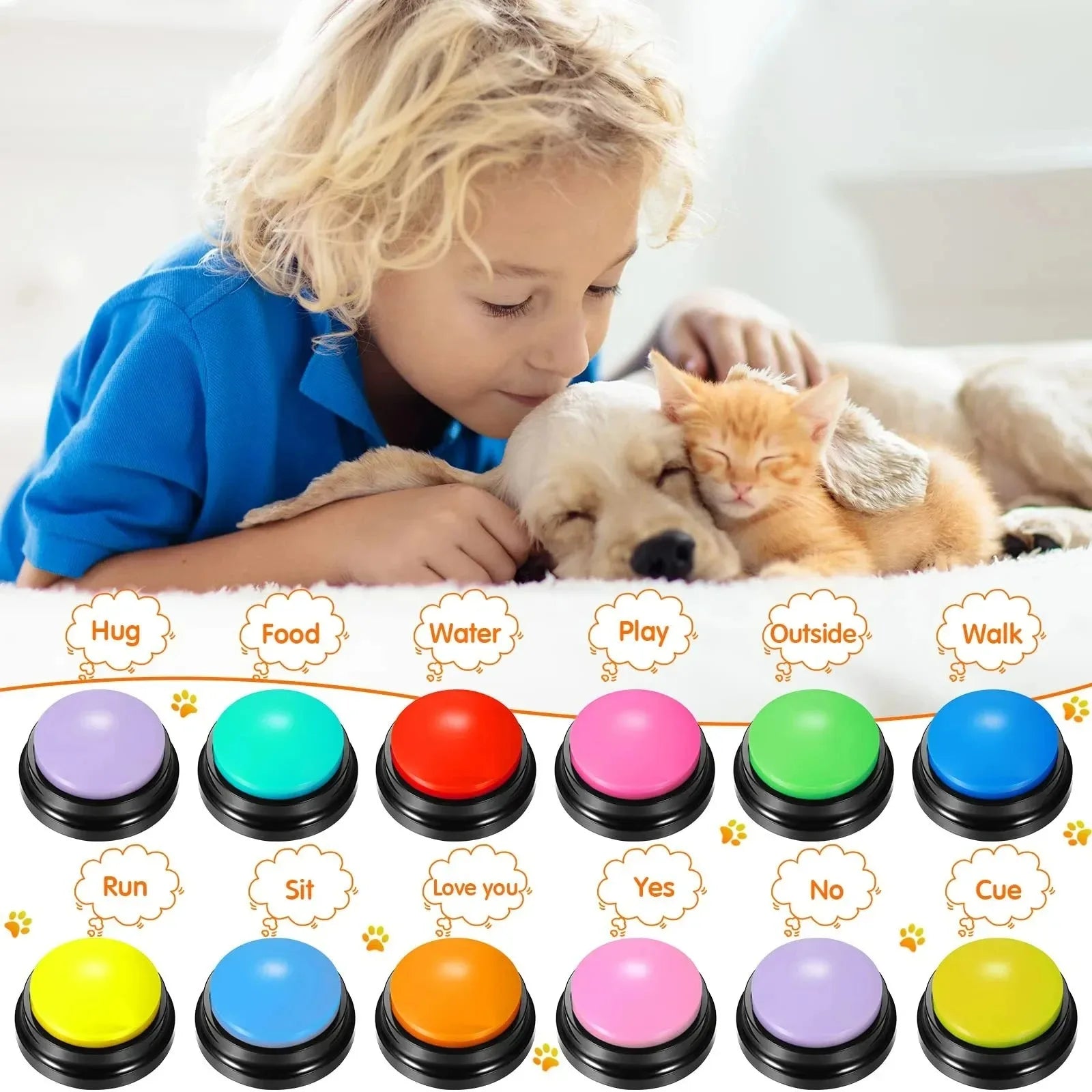 30 Second Pet Training Voice Recording Button Dog Communication Buzzer