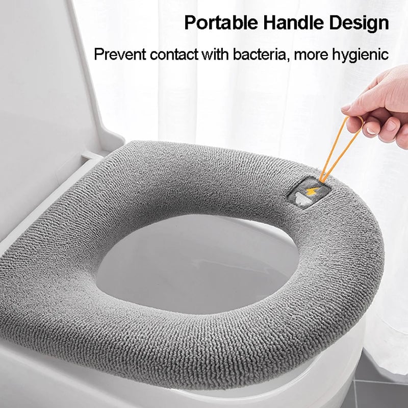 Soft Warm Pumpkin Pattern Toilet Seat Cover Cushion Universal Fit