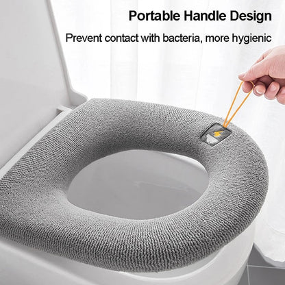 Soft Warm Pumpkin Pattern Toilet Seat Cover Cushion Universal Fit