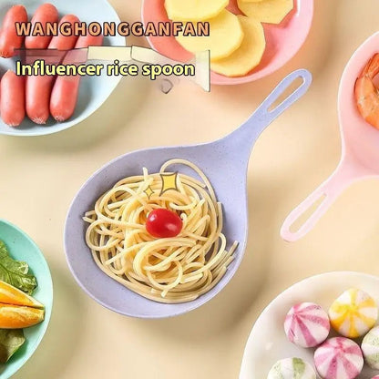 Korean Style Handled Serving Spoon Plate - Sauce Dish Tasting Bowl