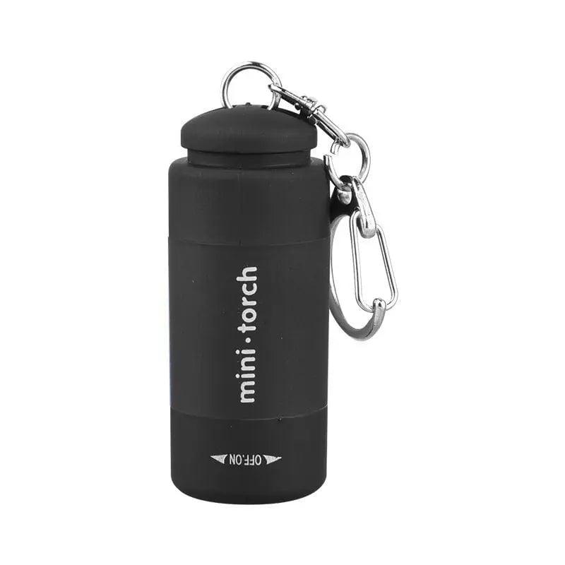 LED Micro Pocket Flashlight USB Rechargeable Waterproof Keychain