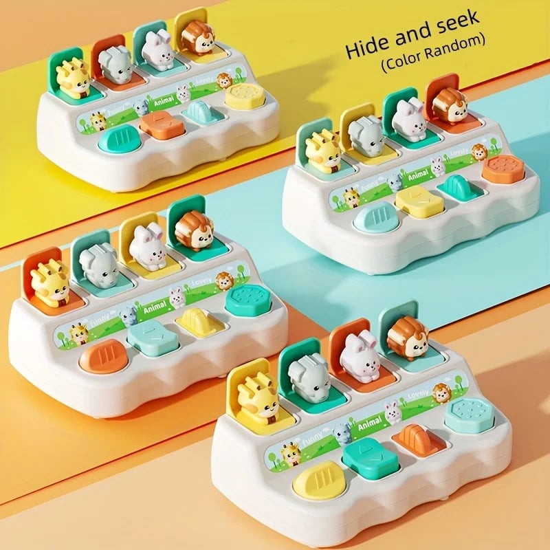 Montessori Pop-Up Animal Learning Box - Logic & Motor Skills Toy
