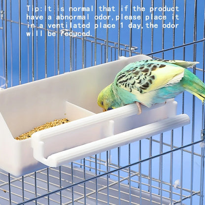 Double Grid Stand Bird Feeding Trough - Parrot Feeder Station
