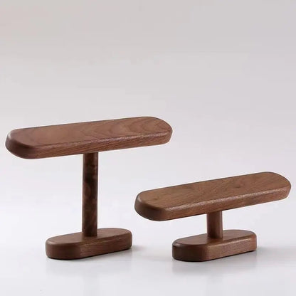 Walnut Wood Watch Display Stand - Jewelry Organizer Bracket Holder