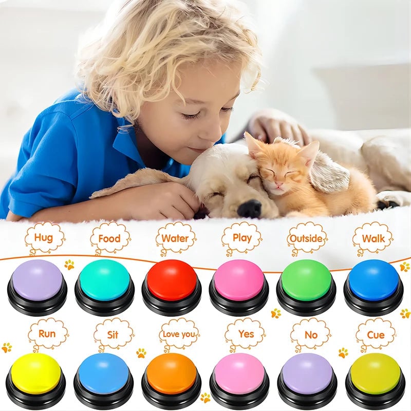 Recordable Dog Communication Buttons - Portable Pet Training Device