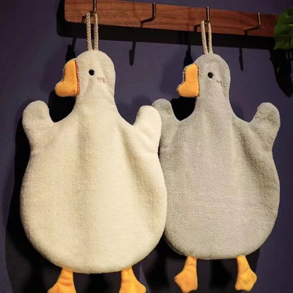 Cartoon Goose Hand Towel - Quick Dry Super Absorbent Kitchen Bath