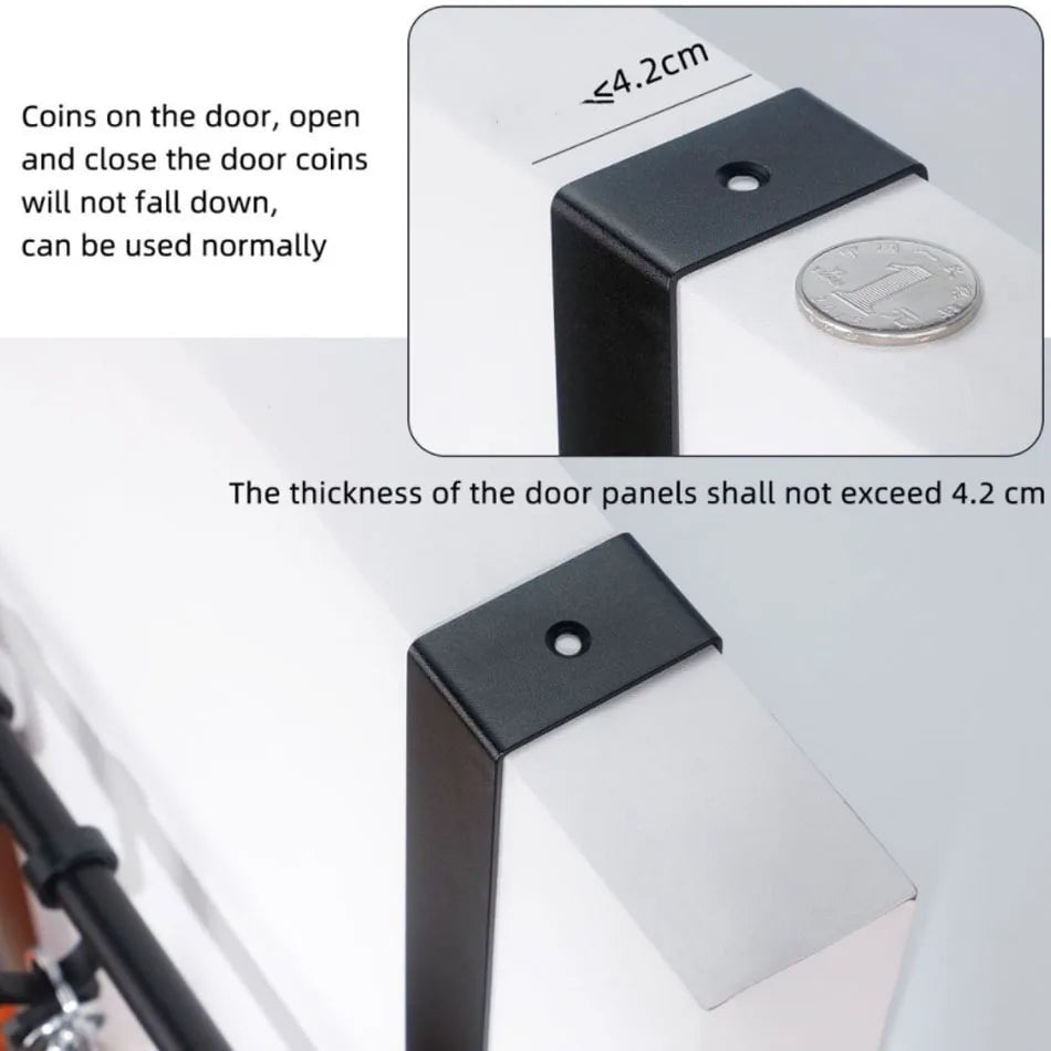 Premium Aluminum Door Hook - Matte Gold/Black/Silver Bathroom Robe