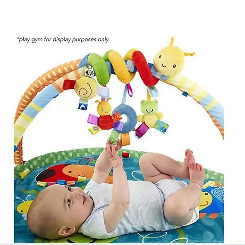 Baby Car Seat Plush Activity Toys with BB Squeaker & Rattles