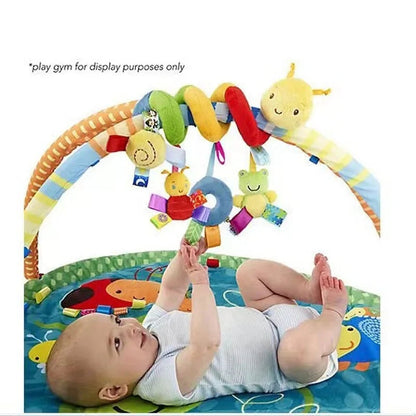 Baby Car Seat Plush Activity Toys with BB Squeaker & Rattles
