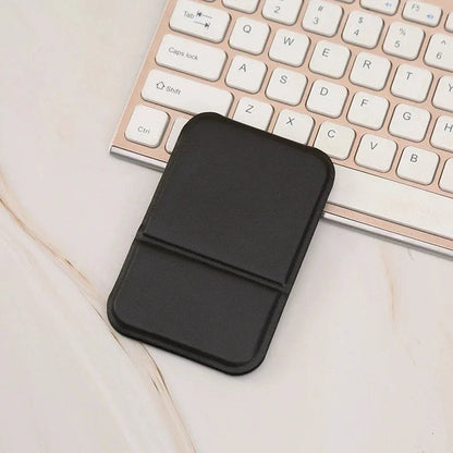 Foldable PU Leather Desktop Makeup Mirror - Portable Compact Design