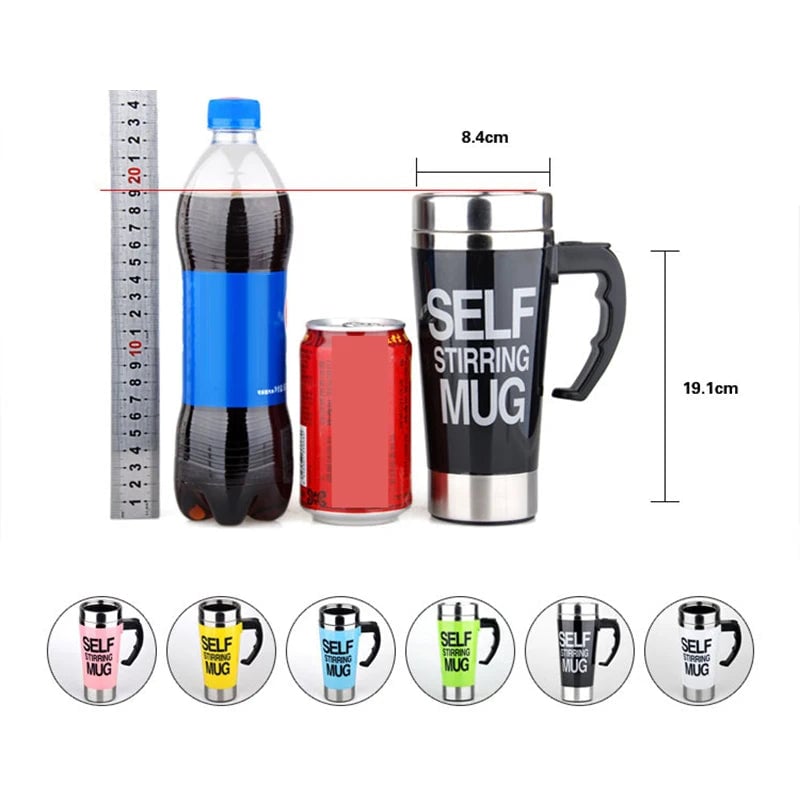 450ml Stainless Steel Automatic Stirring Electric Mixing Cup Thermal