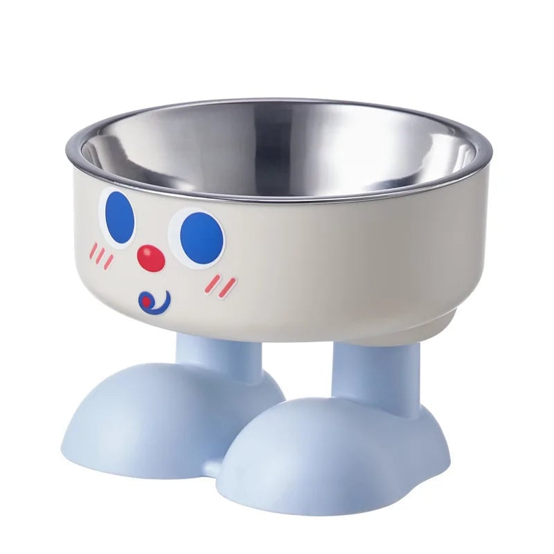 Anti-Tip Stainless Steel Pet Bowl - Elevated Non-Slip Small Dog Cat