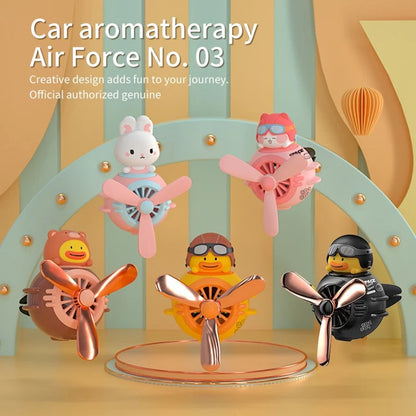 Magnetic Cartoon Car Air Vent Aromatherapy Diffuser Clip + 2 Tablets