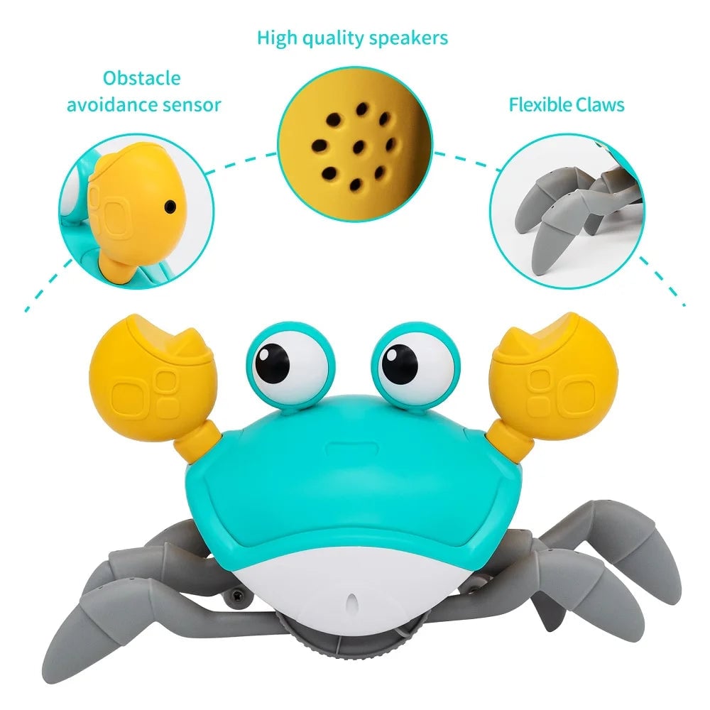 Battery Dancing Crab Interactive Crawling Toy - Escape Motion Baby Toy