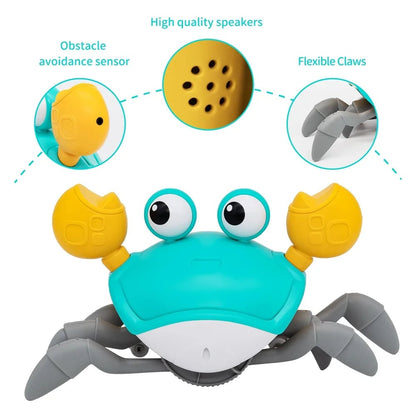 Battery Dancing Crab Interactive Crawling Toy - Escape Motion Baby Toy