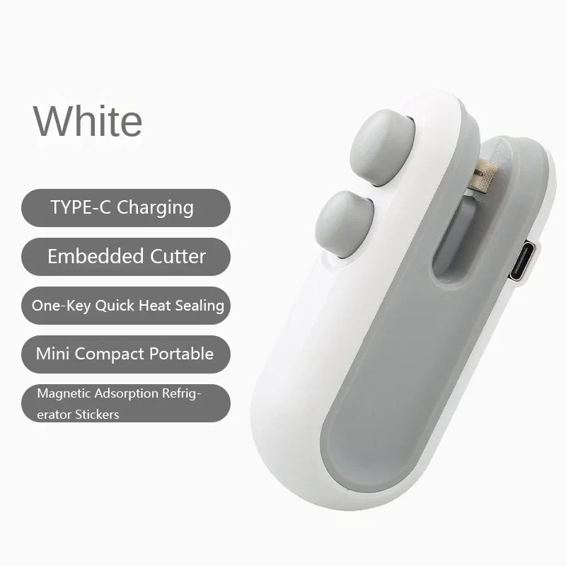 Handheld Mini Heat Sealer Machine - Portable Food Bag Sealer